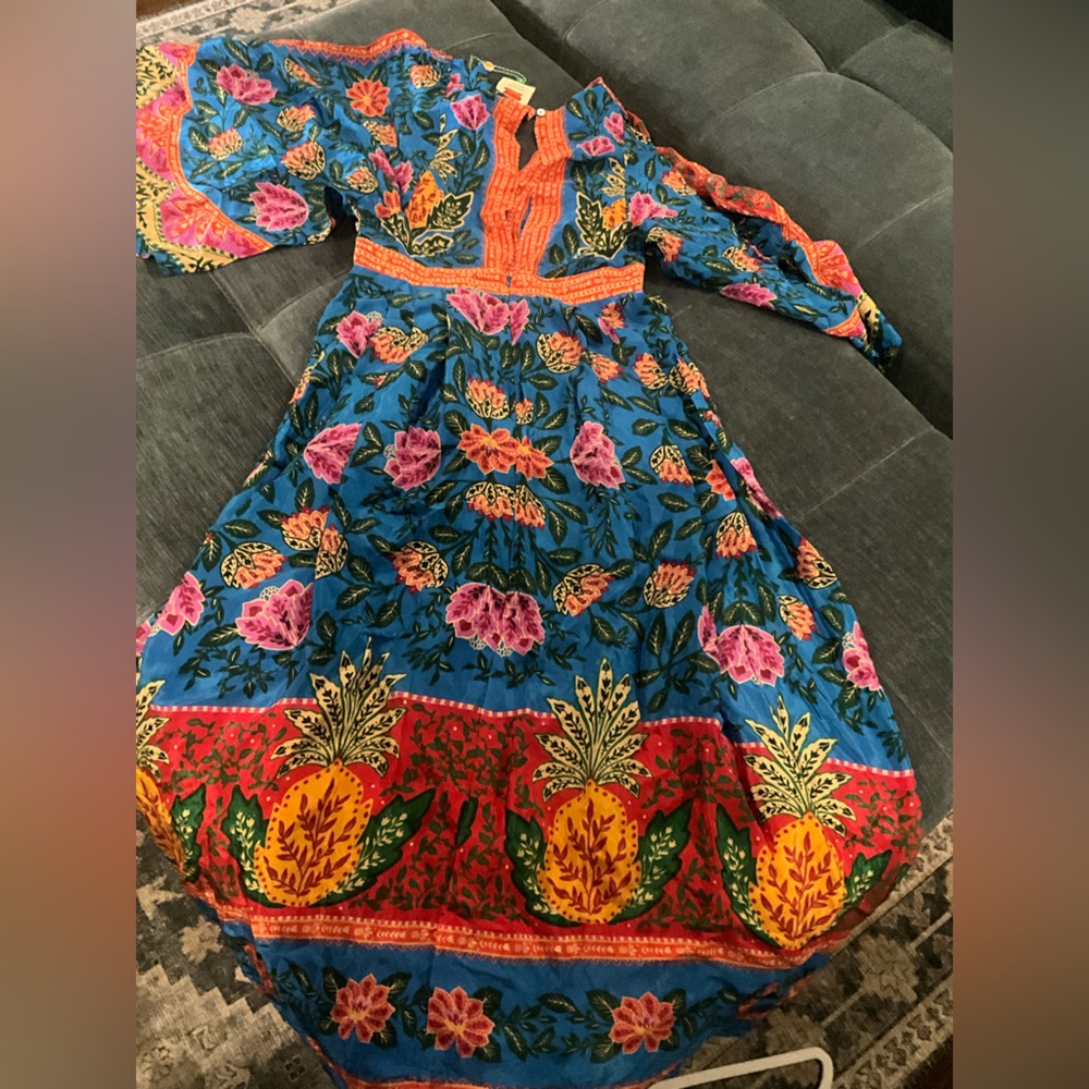 FARM Rio Blue Floral Maxi Dress